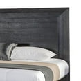 thumbnail image 5 of Ashen King Bed-LED Headboard-Chrome Metal Legs-Rustic Black Wood, 5 of 6