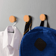 thumbnail image 4 of 4 Packs Wooden Coat Hooks Wall Mounted Single Cone Wall Hook Rack Modern Handmade Single Coat Rack Hooks Cone Beech Wooden Craft Hat Towel Rack (Yellow), 4 of 8