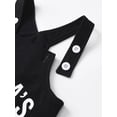 thumbnail image 5 of Infant Baby Boy Clothes Print Romper + Suspender Letter Pants Outfit Black 9-12 Months, 5 of 7