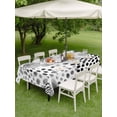 thumbnail image 4 of Outdoor Tablecloth with Umbrella Hole for Patio/Picnic/Party/Camping, Abstract Ink Dots Waterproof Table Cloth Rectangle Table Cover Washable, Boho Minimalist Middle Century Art (60"x 120"), 4 of 9