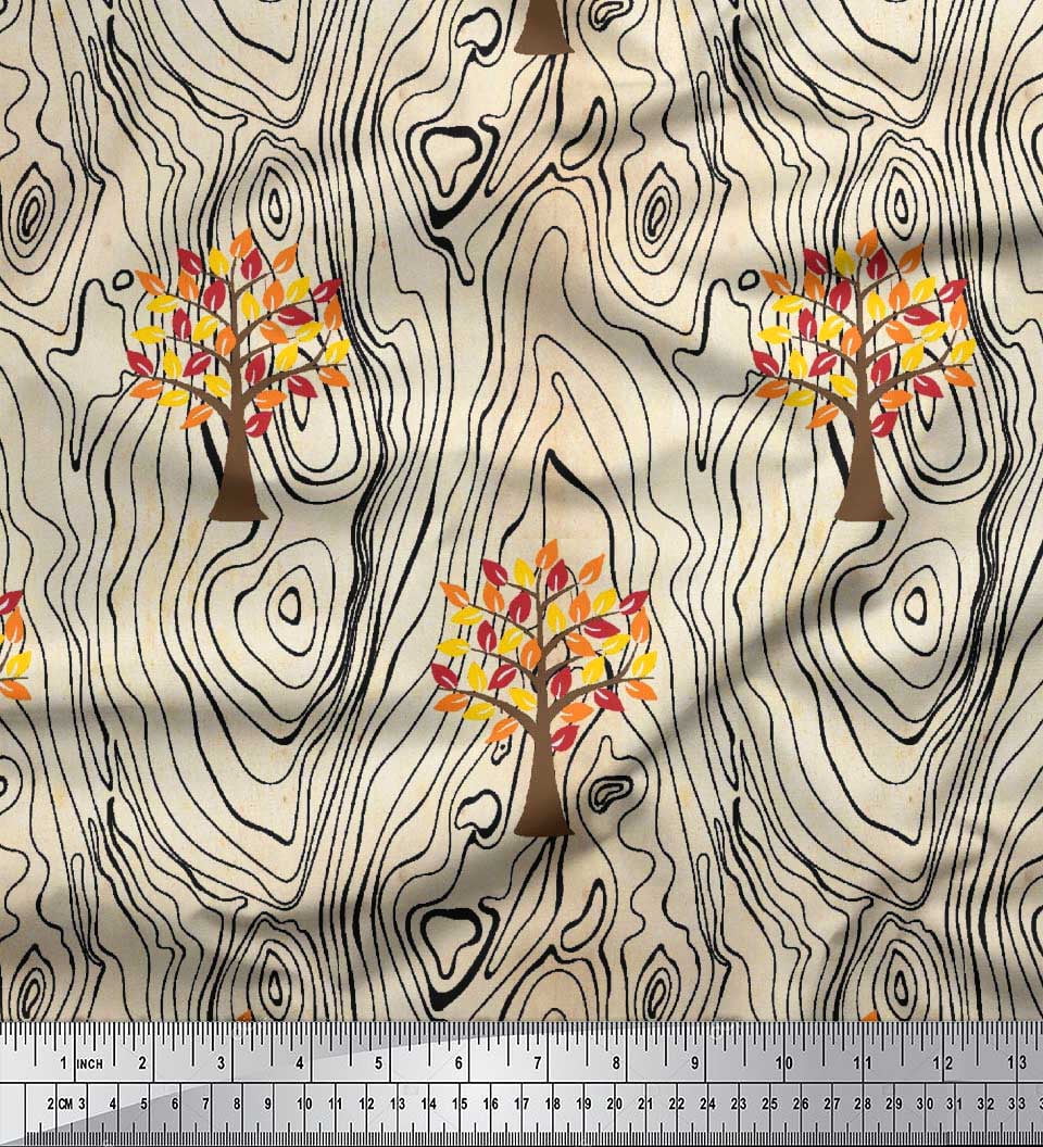 Photo inspiration: Soimoi Cotton Duck Fabric Tree Woodgrain Texture Print Fabric By Photo Inspiration