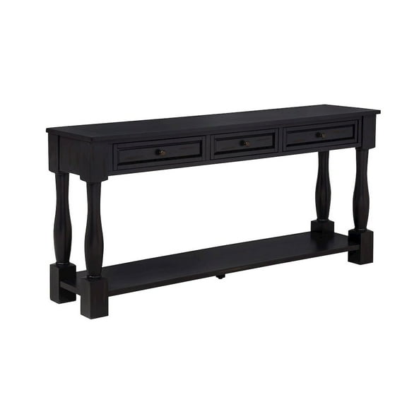 Best Master Furniture Delphina Rectangle Transitional Console Table with 3 Drawers, Espresso