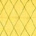 thumbnail image 1 of Ahgly Company Machine Washable Indoor Square Solid Yellow Modern Area Rugs, 7' Square, 1 of 4