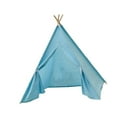 thumbnail image 3 of Tienda de campaña para niños, tienda de juegos para niños, tipi indio portátil para fiestas, picnics, cumpleaños Azul, 3 of 9