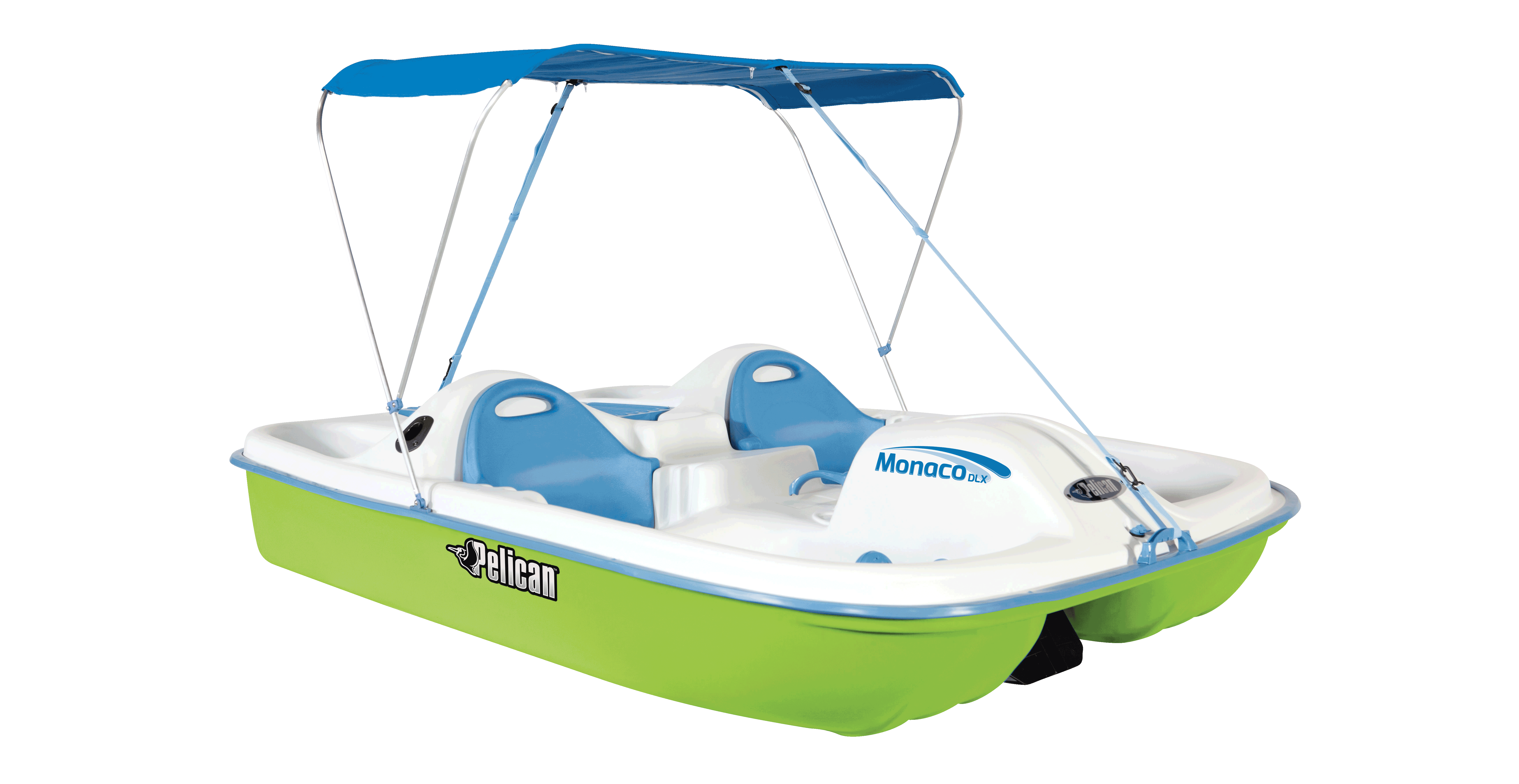 Pelican Pedal Boat Monaco DLX Angler Adjustable 5 Seat Pedal Boat with Canopy