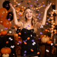 thumbnail image 7 of 100Pcs Pumpkin Ghost Confetti, Halloween Party Confetti Orange Pumpkin Ghost Boo Witch Legs Table Scatter Metallic Foil Sequins for Spooky Dinner Backdrop Invitation Filler Festive Card Decor, B, 7 of 7