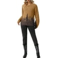 thumbnail image 4 of Cueply Sweaters for Women Long Sleeve Chunky Fuzzy Knit Pullover Sweater Tops Trendy Patterns, 4 of 9