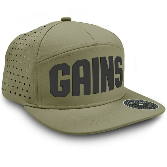 Gymish Gains Workout Hats for Men - Breathable, Moisture-Wicking, Adjustable Athletic Caps
