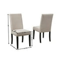 thumbnail image 4 of Dining Chairs Biony Fabric Dining Chairs with Nailhead Trim, Set of 2, Tan,Fabric Dining Chairs, 4 of 4