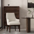 thumbnail image 2 of Beever Cream Chenille Dining Armchair with Rubberwood Legs, 2 of 10
