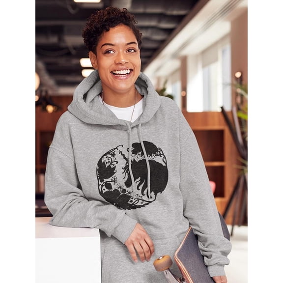 Long Mane Unicorn In A Forest Hoodie Women's -Image by Shutterstock