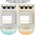 thumbnail image 4 of Bathroom Light Fixtures Bathroom Vanity Light 4-Light Bathroom Lights over Mirror with Clear Glass Shade for Kitchen Living Room Bedroom, 4 of 6