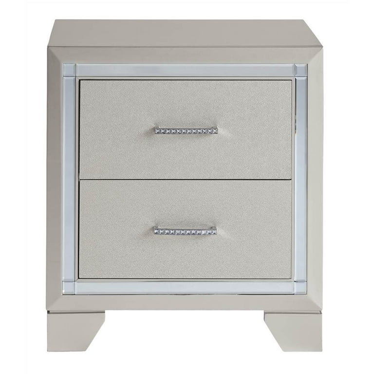 Signature Design by Ashley Lonnix Silver Finish Nightstand