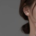 thumbnail image 3 of K-KED 925 Sterling Solid Silver Crystal Zircon Butterfly Plain Stud Earrings / Studs-Silver, 3 of 6