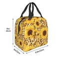 thumbnail image 3 of Vsdgher Abstract Leopard Print Sunflower Lunch Bag, Lunch Box for Women Adult Men, Lunch Tote Insulated Cooler Lunch Container for Work/Office/Picnic/Travel, 3 of 8