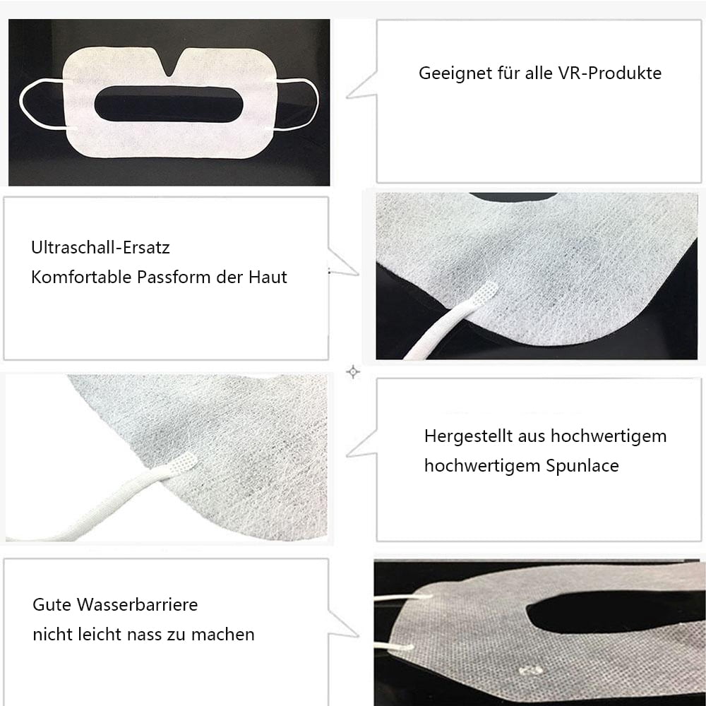 Disposable Hygiene Vr Face Mask, Customized For Apple Vision Pro & Quest, Breathable Sweat-proof Non-woven Fabric For A Safe And Comfortable Vr Experience, Perfect For Home