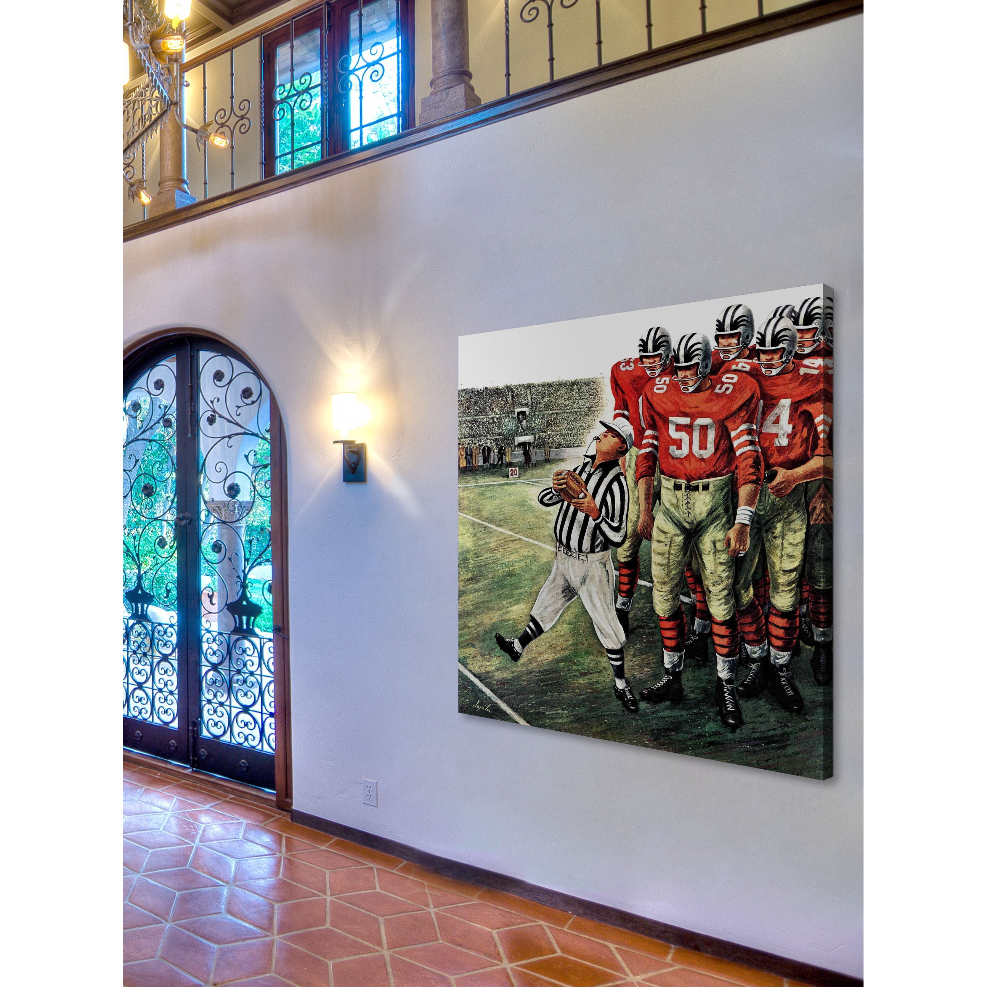 Marmont Hill Five Yard Penalty by Constantin Alajalov Painting Print on Canvas