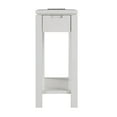 thumbnail image 6 of Leick Home Cade Wood End Table with Drawer and AC/USB Outlet, White, 6 of 6