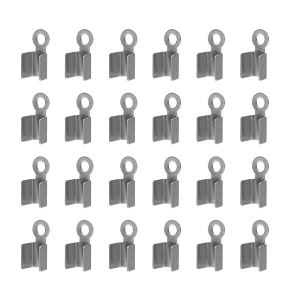 Buckle Stainless Steel Silver 100Pcs 0.35X0.20X0.16In
