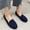 Blue, variant on Viluyesy Flats for Womens, Slip-On Shallow Solid Color Casual Comfort Breathable Shoes Blue