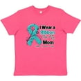 thumbnail image 3 of Inktastic Mom Ovarian Cancer Ribbon Youth T-Shirt, 3 of 5