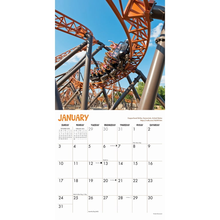 Willow Creek Press 2021 Roller Coasters Wall Calendar - Walmart.com