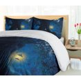 thumbnail image 5 of Ambesonne Forest Duvet Cover Sets, Night Tree Home, 2-King, Dark Night Blue Mustard, 5 of 7
