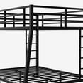 thumbnail image 5 of Full XL over Queen Bunk Bed, Heavy Duty Metal Bunk Bed Frame with 2 Side Ladders and Full-length Guardrails, for Teens Adults Bedroom, Space-Saving Design, No Box Spring Needed, 5 of 7