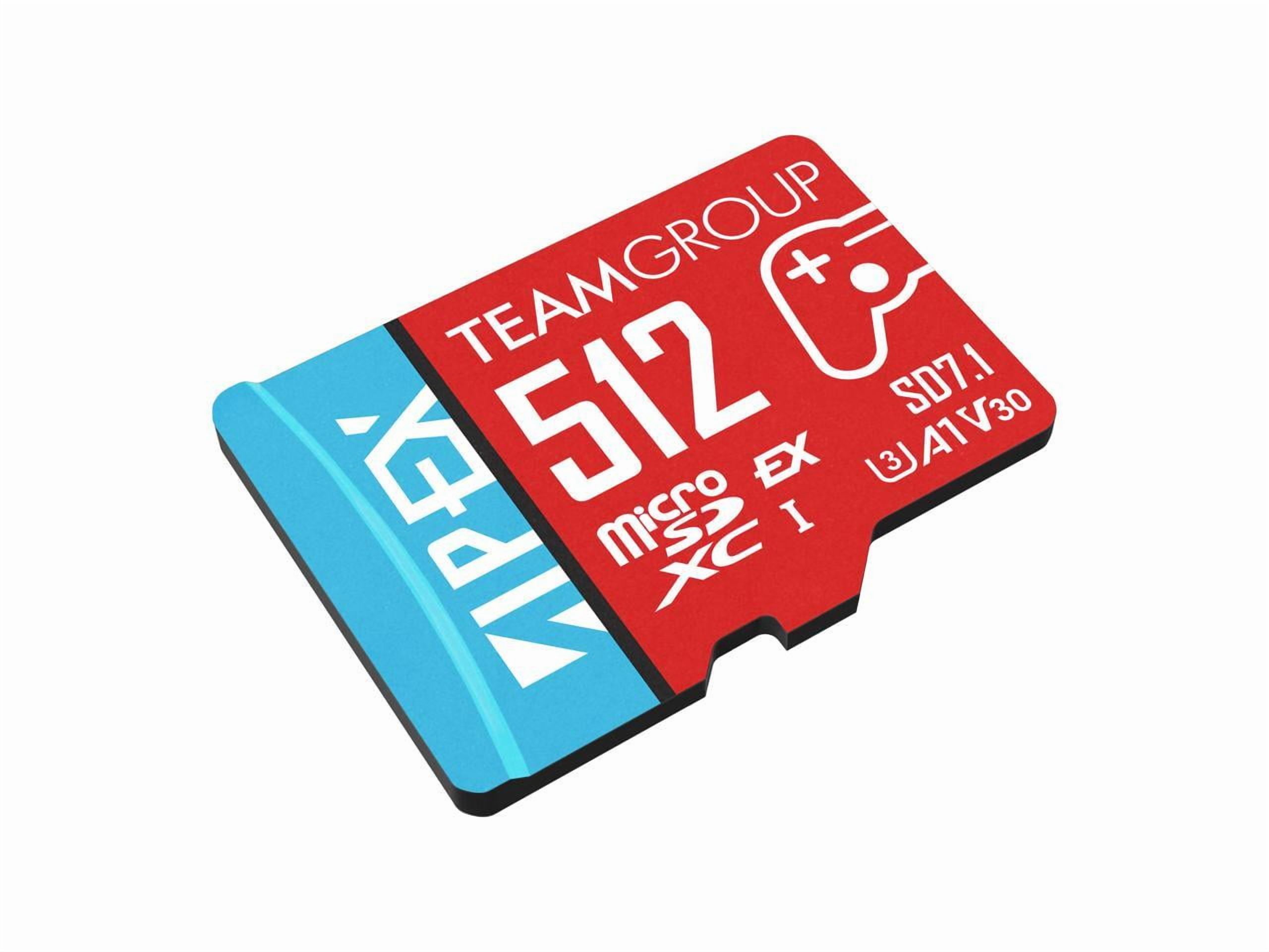 Team Group microSD Express Card – 512GB for Nintendo Switch 2, Steam Deck, and ROG Ally (TAPMSDE512GIV30A102)