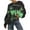 Green, variant on xixinqiwan 2025 Happy New Year T-Shirts for Women,Women's Casual Long Sleeve Warm Double Sided Padded Pullover Plush Long Sleeve Sweatshirts 2025 New Year Printed Graphic Plus Size Tops