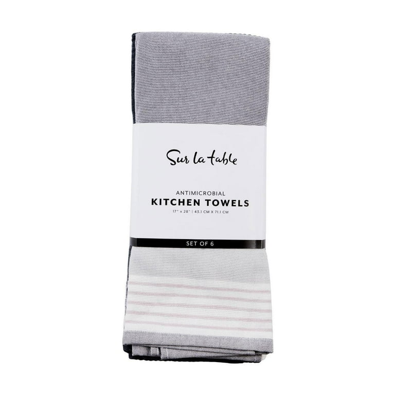 Sur La Table Holiday Striped Kitchen Towels, 6 pk. - Red/White