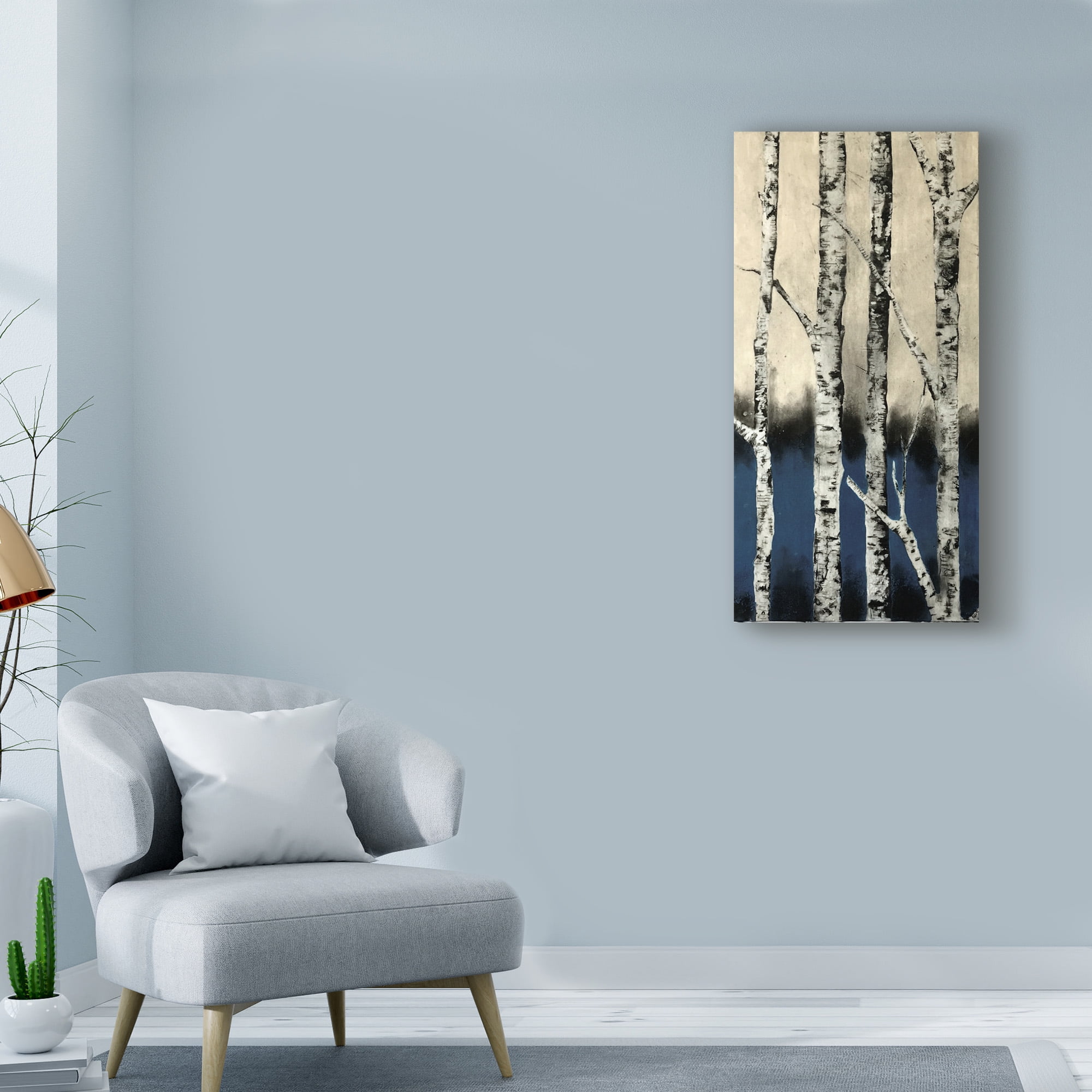 Trademark Fine Art 'Winter Birch' Canvas Art by Lovisart