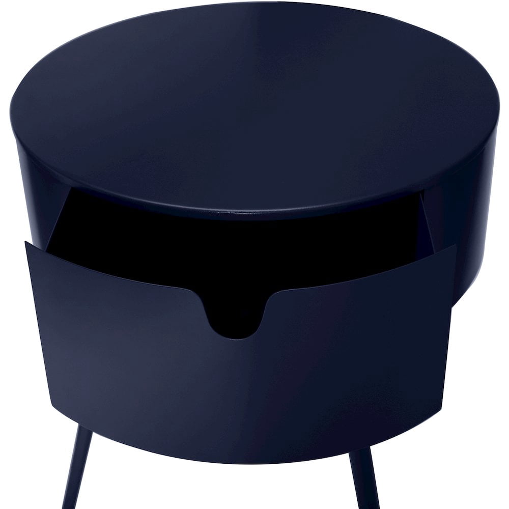 Meridian Furniture Bali Navy Metal Nightstand