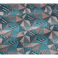 thumbnail image 5 of oneOone Cotton Jersey Teal Green Fabric Check Patchwork Quilting Supplies Print Sewing Fabric By The Yard 58 Inch Wide, 5 of 6