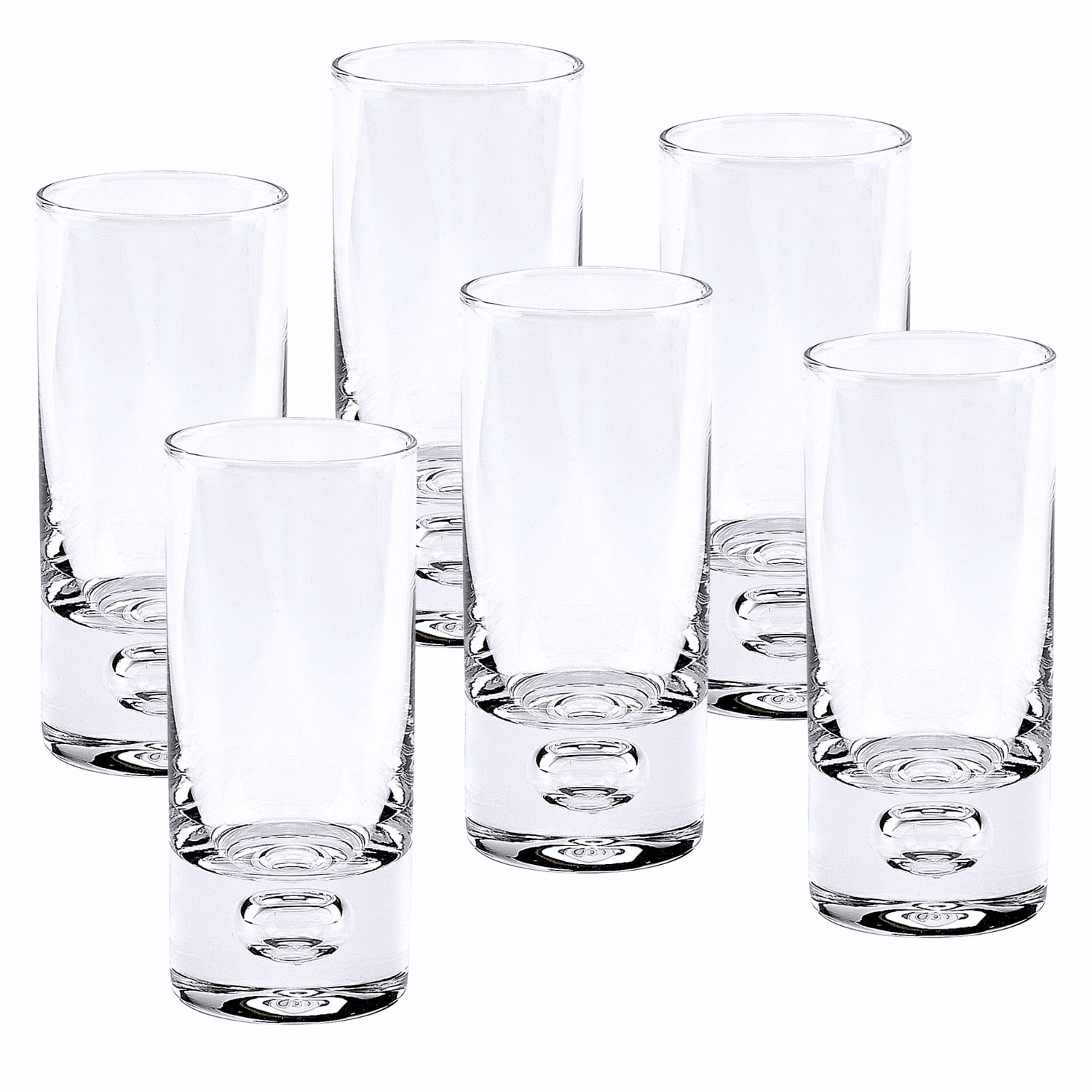 Set of 6 Glasses 1.7 fl oz each Vodka Hard Liquor Glass 6 Crystal Shot Glasses 