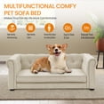 thumbnail image 5 of Aukfa Dog Beds for Medium and Large Dog, 33" Elevated Pet Sofa Bed Support up to 100 lbs, Beige, 5 of 6