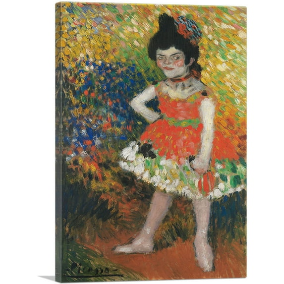 ARTCANVAS Dwarf Dancer - La Nana 1901 Canvas Art Print by Pablo Picasso - Size: 60" x 40" (1.50" Deep) (3-Piece)