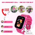 thumbnail image 4 of TOPCHANCES 4G Smart Watch for Boys Girls, 1.83in Touch Screen Kids Smartwatch with Games, Two-way Voice Calls, SOS Call, SMS function (Rose Red), 4 of 7