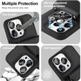 thumbnail image 6 of iPhone 14 Pro Max [8 in 1] Wallet Cover with Card Holder+3 Screen Protector+Camera Cover+Lanyard Crossbody Strap Leather 360°Swivel Ring Stand Heavy Duty Protective Flip Folio Cover 6.7", 6 of 7