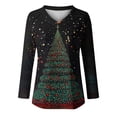 thumbnail image 4 of ClodeEU Women's Christmas Sweatshirts,Cute Printed Xmas Blouses ,V Neck Long Sleeve Tops Multicolor 04,Womens Plus XXXXL, 4 of 4