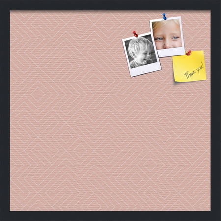 PinPix 20x20 Custom Cork Bulletin Board Maze Salmon Poster Board Has a Fabric Style Canvas Finish Framed in Maze Salmon by ArtToFrames (PinPix-1834)