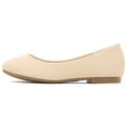 thumbnail image 2 of Dream Pairs Kids Girls Princess Flat Shoes Dress Shoes Slip On Wedding Shoes New-Muy Nude/Nubuck Size 8, 2 of 5
