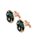 thumbnail image 2 of Peacock Men Cufflink Set for Business Attire, Made of Stainless Steel, Ideal for Formal Occasions, 2 of 6