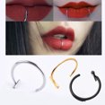 thumbnail image 2 of Lip Ring Titanium Steel Circular Clip Pierced Body Round Lip Ring Titanium Steel Hoops Cuff Labret Piercing Unisex Body Jewelry Fashion Silver 1.0*8mm, 2 of 9