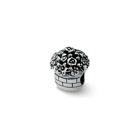 - Solid 925 Sterling Silver Reflections Flower Bouquet Bead (9.1mm x 9.1mm)