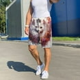 thumbnail image 6 of Sikiie White Red Cat Couple Mens Pajama Shorts, Lightweight Lounge Pant with Pockets Soft Sleep Pj Shorts for Men3X-Large, 6 of 6