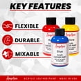 thumbnail image 2 of Angelus Metallic Leather Paint, 4 oz., Pewter, 2 of 9