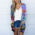 thumbnail image 2 of Samickarr Plus Size Cardigan For Women With Pockets Long Duster Cardigan Open Front Jacket Coat Outwear Long Sleeve Fall Clothes For Women 2023 Lightweight Printed Loose Fit Cardigan Tops Coat, 2 of 5
