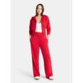 thumbnail image 2 of No Boundaries Soft Fleece Wide Leg Pants, 30” Inseam, 1 or 2-Pack, Women’s XXS-4X, 2 of 5