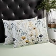 thumbnail image 4 of Watercolor Botanical Blooms Throw Pillow Cover 12 x 20 Inch Decorative Pillow Cover Spring Farmhouse Lumbar Pillowcase Seasonal Rectangle Cushion Case for Couch Sofa Bed Living Room, 4 of 7